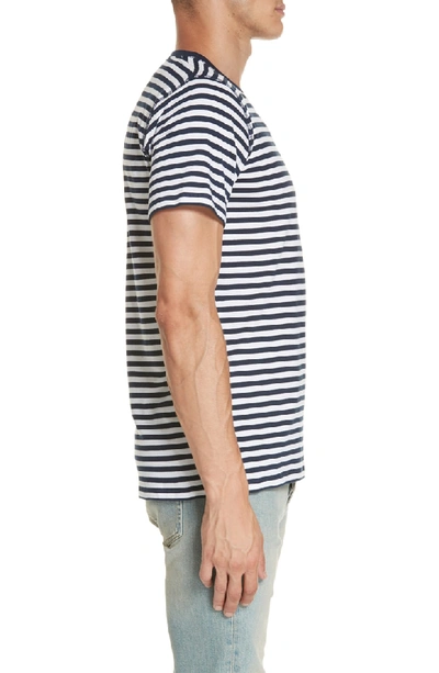 Shop Norse Projects Niels Classic Stripe T-shirt In Blue