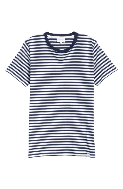Shop Norse Projects Niels Classic Stripe T-shirt In Blue