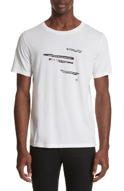 Shop Saint Laurent Print T-shirt In 9744 White