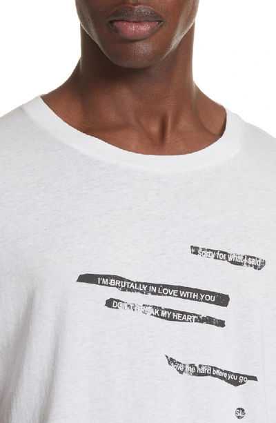 Shop Saint Laurent Print T-shirt In 9744 White