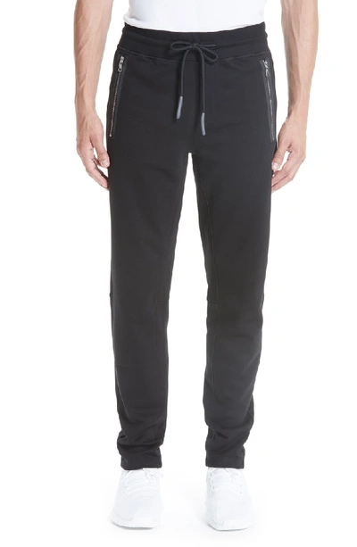 Shop Moncler Cotton Sweatpants In Black