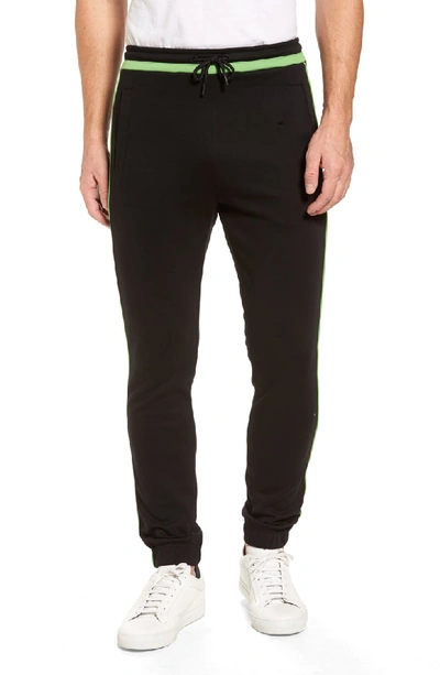 Shop Hugo Boss Contrast Detail Sweatpants In Black