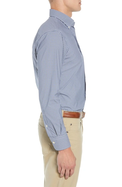 Shop Peter Millar Mimi Regular Fit Check Performance Shirt In Blue