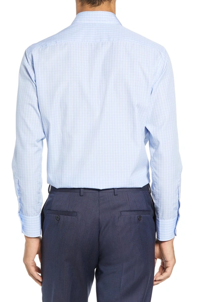 Shop Ledbury Mcbride Trim Fit Check Dress Shirt In Blue