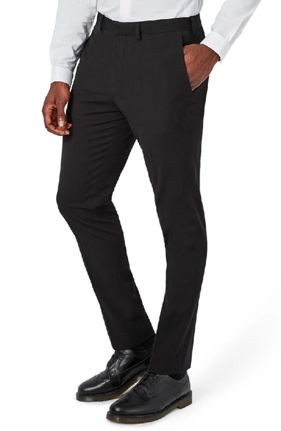 Shop Topman Muscle Fit Suit Trousers In Black