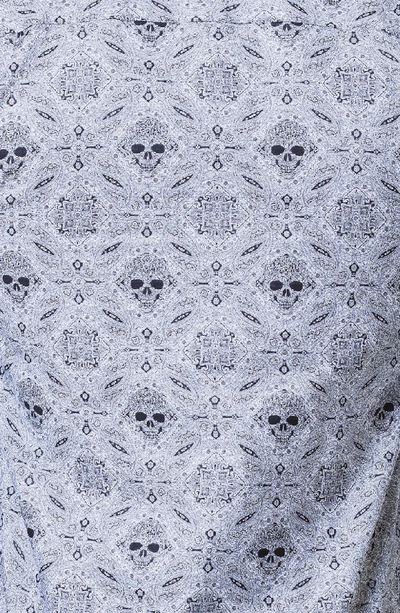 Shop Maceoo Fibonacci Rocker Trim Fit Print Sport Shirt In Grey