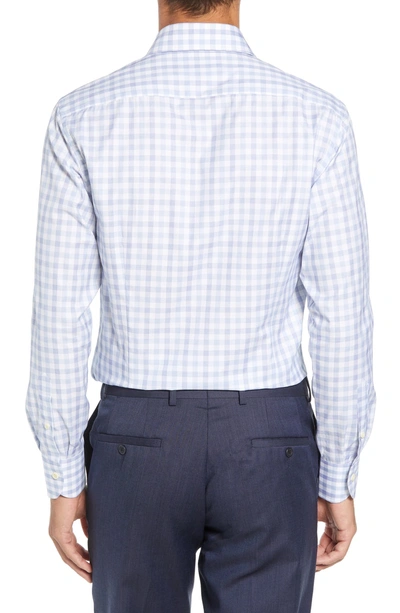 Shop Ledbury Corbly Trim Fit Check Dress Shirt In Light Blue