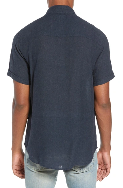 Shop Rails Carson Regular Fit Stripe Woven Shirt In Navy/white/grey Stripe