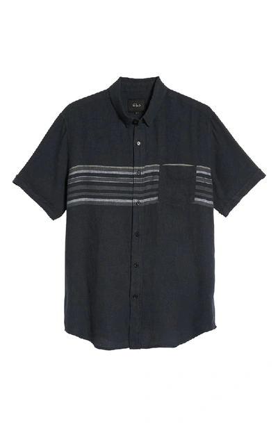 Shop Rails Carson Regular Fit Stripe Woven Shirt In Navy/white/grey Stripe
