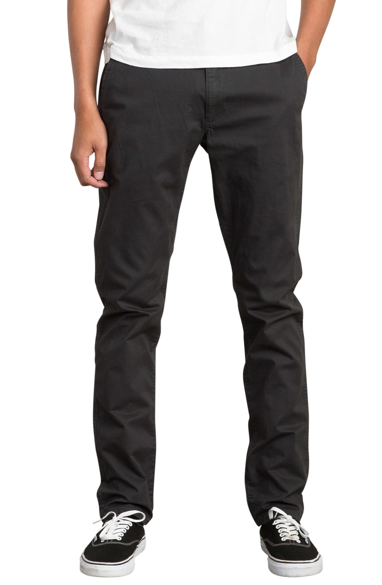 Rvca Daggers Slim Chinos In Pirate Black | ModeSens