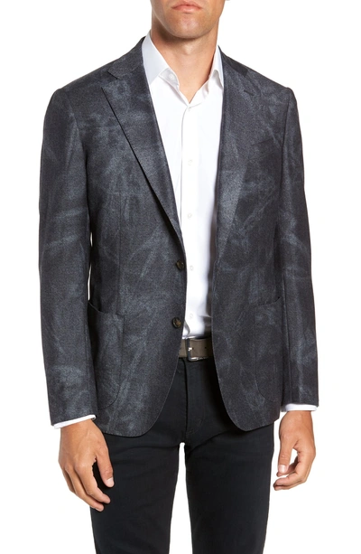 Shop Culturata Trim Fit Washed Wool Sport Coat In Navy