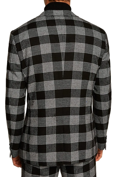 Shop Topman Leigh Classic Check Slim Fit Suit Jacket In Black Multi
