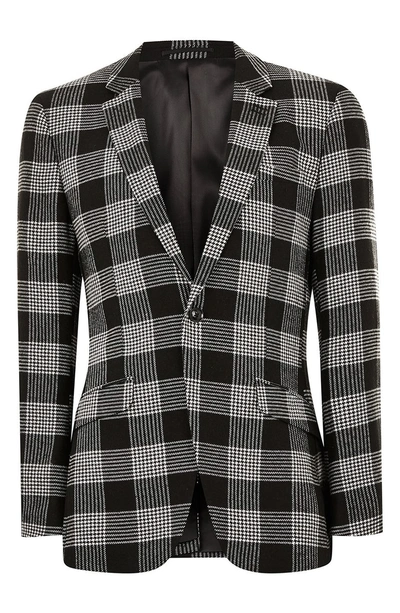Shop Topman Leigh Classic Check Slim Fit Suit Jacket In Black Multi