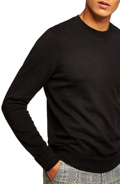 Shop Topman Classic Crewneck Sweater In Black