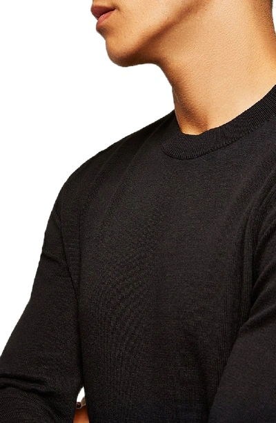 Shop Topman Classic Crewneck Sweater In Black
