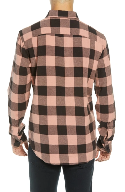 Shop Obey Vedder Buffalo Plaid Flannel Shirt In Rose Multi
