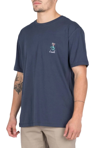 Shop Barney Cools Embroidered Mermaid T-shirt In Slate Blue