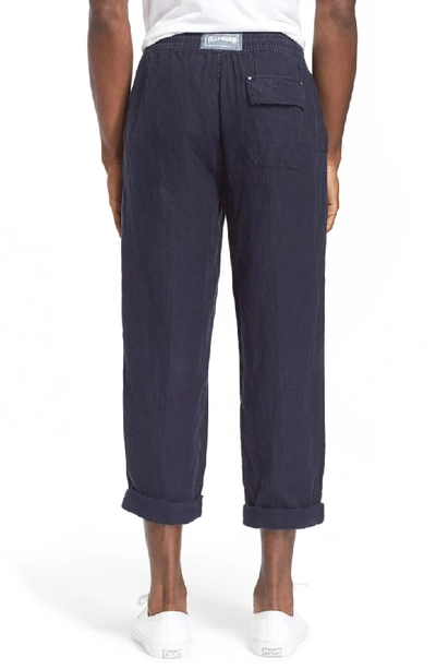 Shop Vilebrequin 'pacha' Linen Pants In Navy