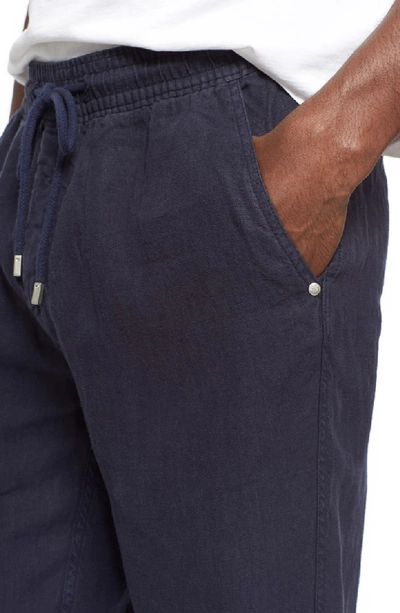 Shop Vilebrequin 'pacha' Linen Pants In Navy