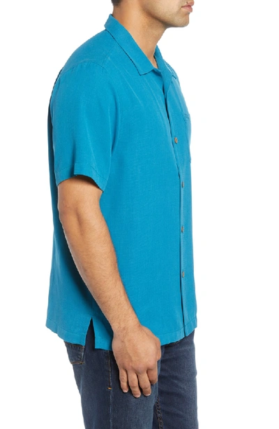 Shop Tommy Bahama Royal Bermuda Silk Blend Camp Shirt In Shipwreck