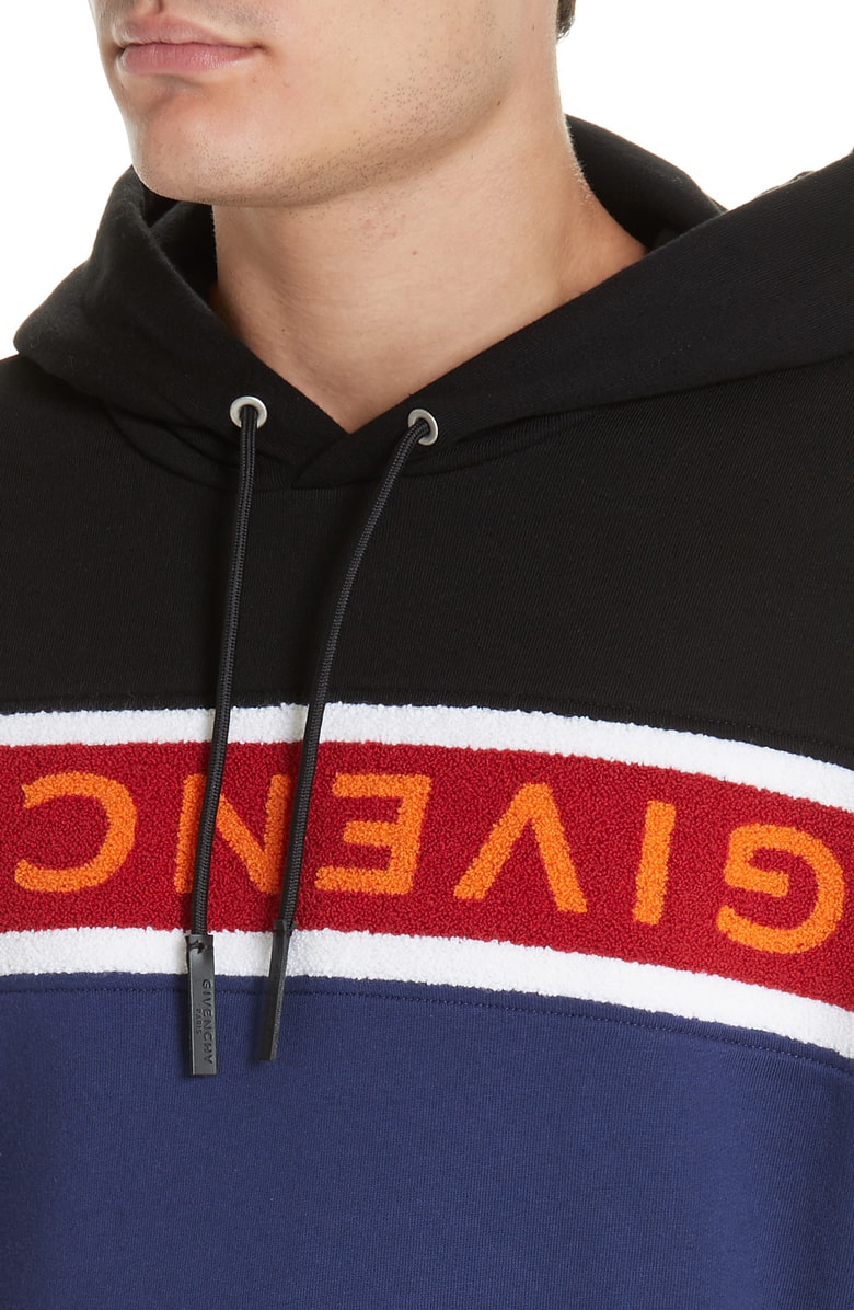 givenchy towelling band hoodie
