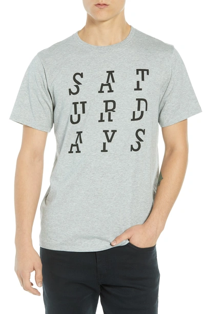 Shop Saturdays Surf Nyc Saturdays Split Graphic T-shirt In Ash Heather