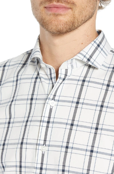 Shop Bonobos Unbutton Down Slim Fit Plaid Sport Shirt In Goldhurst Plaid -blue Jay