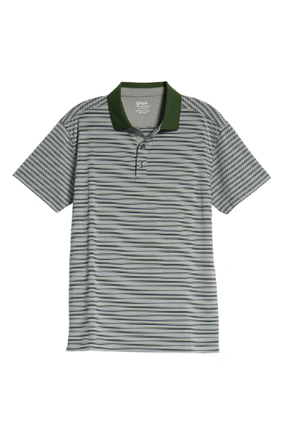 Shop Bobby Jones Rule 18 Stripe Tech Jersey Polo In Green