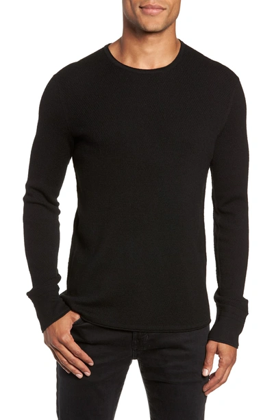 Shop Rag & Bone Gregory Merino Wool Blend Crewneck Sweater In Black