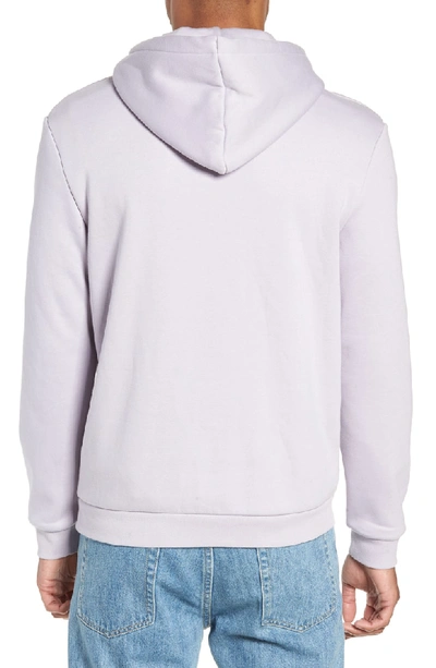 Shop Fred Perry Embroidered Hoodie In Fresh Lilac