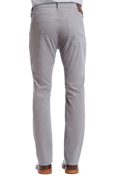 Shop 34 Heritage Courage Straight Leg Twill Pants In Grey Fine Twill