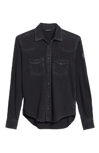 Shop Belstaff Somerfod Denim Shirt In Black