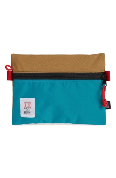 Shop Topo Designs Topo Designs Accessory Bag In Khaki/turquoise