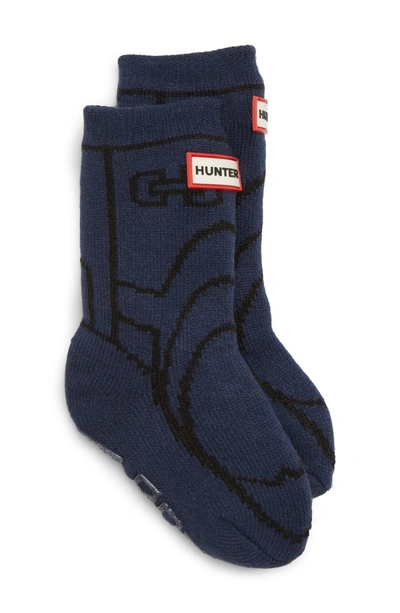 Shop Hunter Original Boot Slipper Socks In Navy