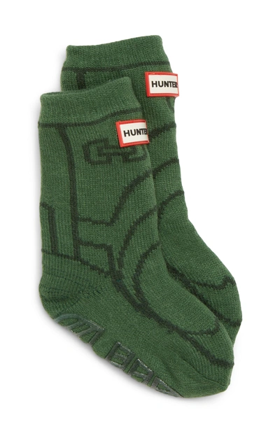 Shop Hunter Original Boot Slipper Socks In  Green