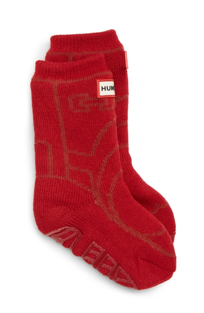 Shop Hunter Original Boot Slipper Socks In Military Red