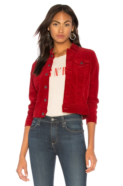 Shop Ag Robyn Velvet Jacket In Red Amaryllis