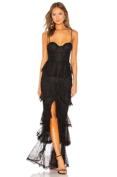 Shop Majorelle Zelda Fitz Gown In Black