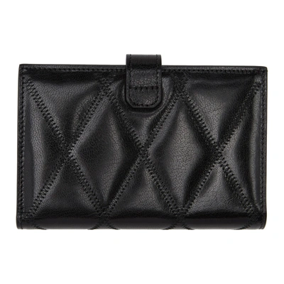Shop Givenchy Black Quilted Medium Gv3 Wallet In 001 Black