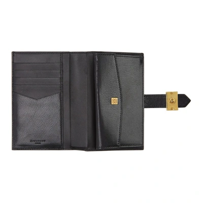 Shop Givenchy Black Quilted Medium Gv3 Wallet In 001 Black