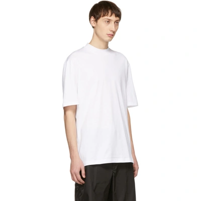 Shop Lanvin White Mock Neck T-shirt In 00 White