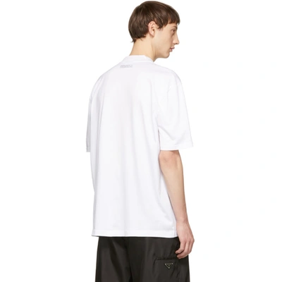 Shop Lanvin White Mock Neck T-shirt In 00 White