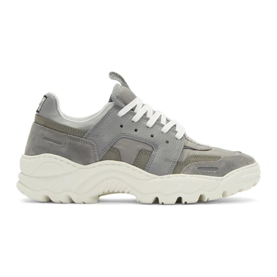 Shop Ami Alexandre Mattiussi Grey Running Lucky 9 Sneakers In 050 Grey