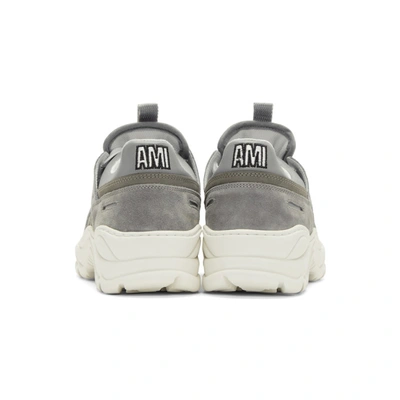 Shop Ami Alexandre Mattiussi Grey Running Lucky 9 Sneakers In 050 Grey