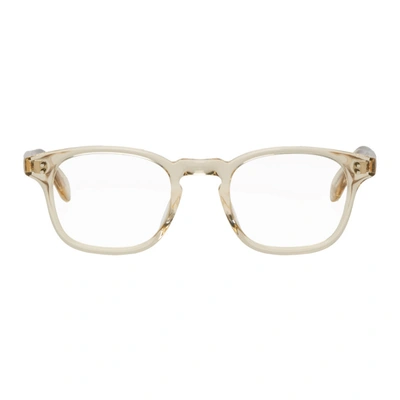 Shop Garrett Leight Beige Thornton Glasses In Champagne