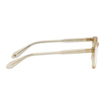 Shop Garrett Leight Beige Thornton Glasses In Champagne