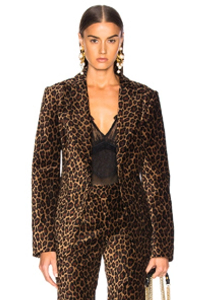 Shop A.l.c . Marina Leopard Mercer Jacket In Animal,brown