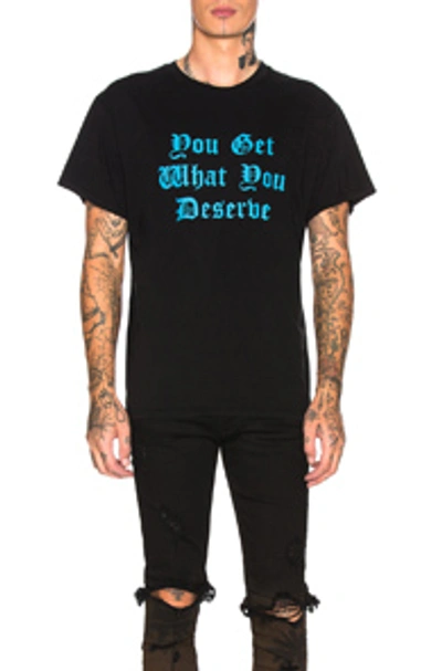 Shop Amiri Distressed Deserve Tee In Black.