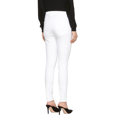 Shop Frame White Le High Skinny Jeans In Blanc