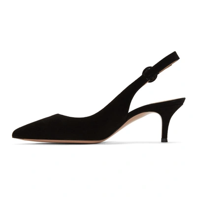 Shop Gianvito Rossi Black Suede Anna Heels